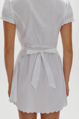 Ivy Cotton Mini Dress - White