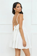 Softly Stunning Mini Dress White