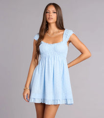 Sunshine State Of Mind Eyelet Mini Dress