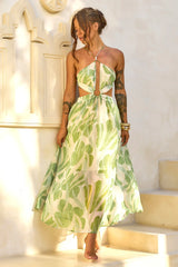 Forest Favors Maxi Dress - Green