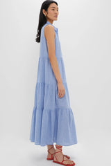 Chambray Sleeveless Mabel Maxi Dress