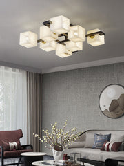 Alabaster Block Ceiling Light