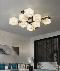 Alabaster Block Ceiling Light
