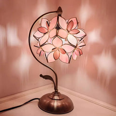 Alira Flowers Glass Table Lamp