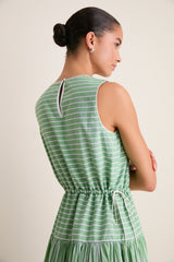 Green Stripe Charlotte Dress