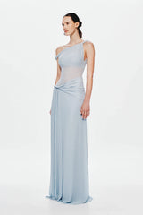 Misha Sisal Mesh Maxi Dress - Dove