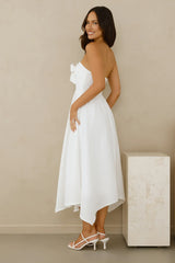 Saltwater Soul Strapless Midi Dress White