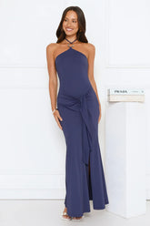 Twirl Season Halter Maxi Dress
