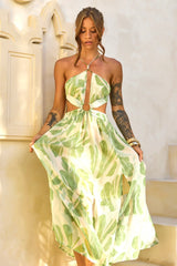 Forest Favors Maxi Dress - Green