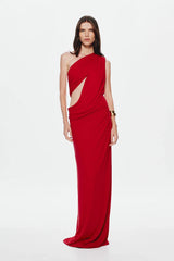 Misha Solstice Cupro Maxi Dress - Cherry