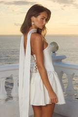 Oriana Mini Dress - Ivory (PREORDER)