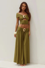 Nivali Maxi Skirt - Olive