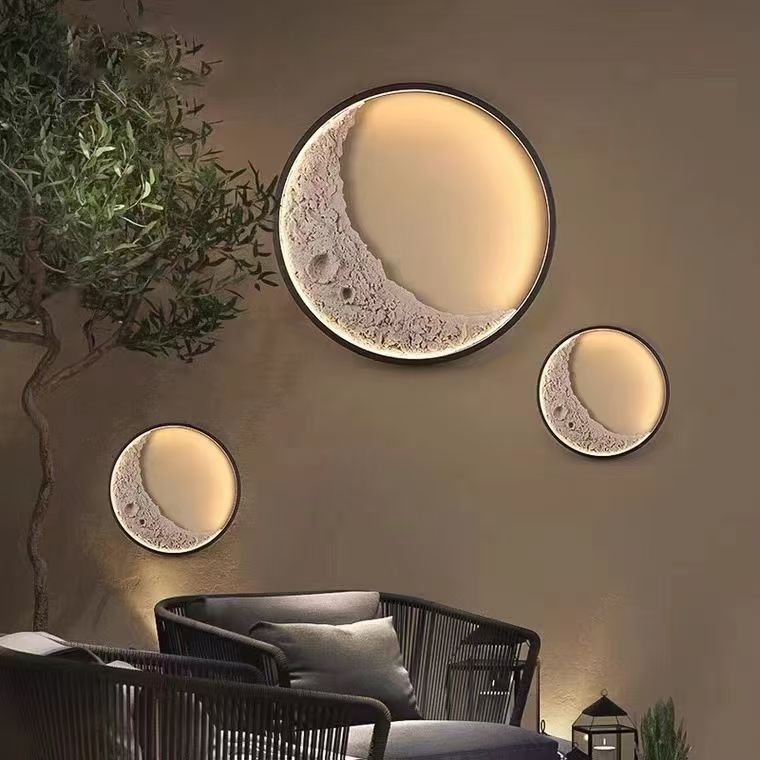 3D Crescent Moon Wall Lamp