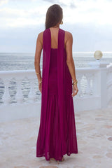 Lillie Corset Maxi Dress - Plum