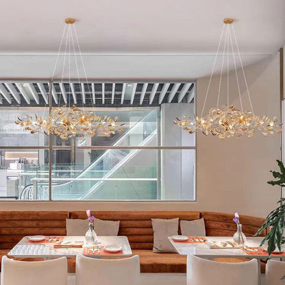 Acrylic Ginkgo Leaf Chandelier