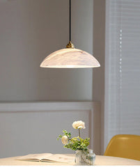 Alabaster Dome Pendant Lamp