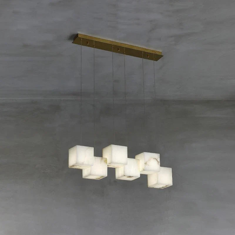 Alabaster Block Chandelier