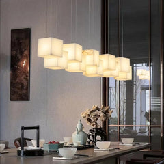 Alabaster Block Chandelier