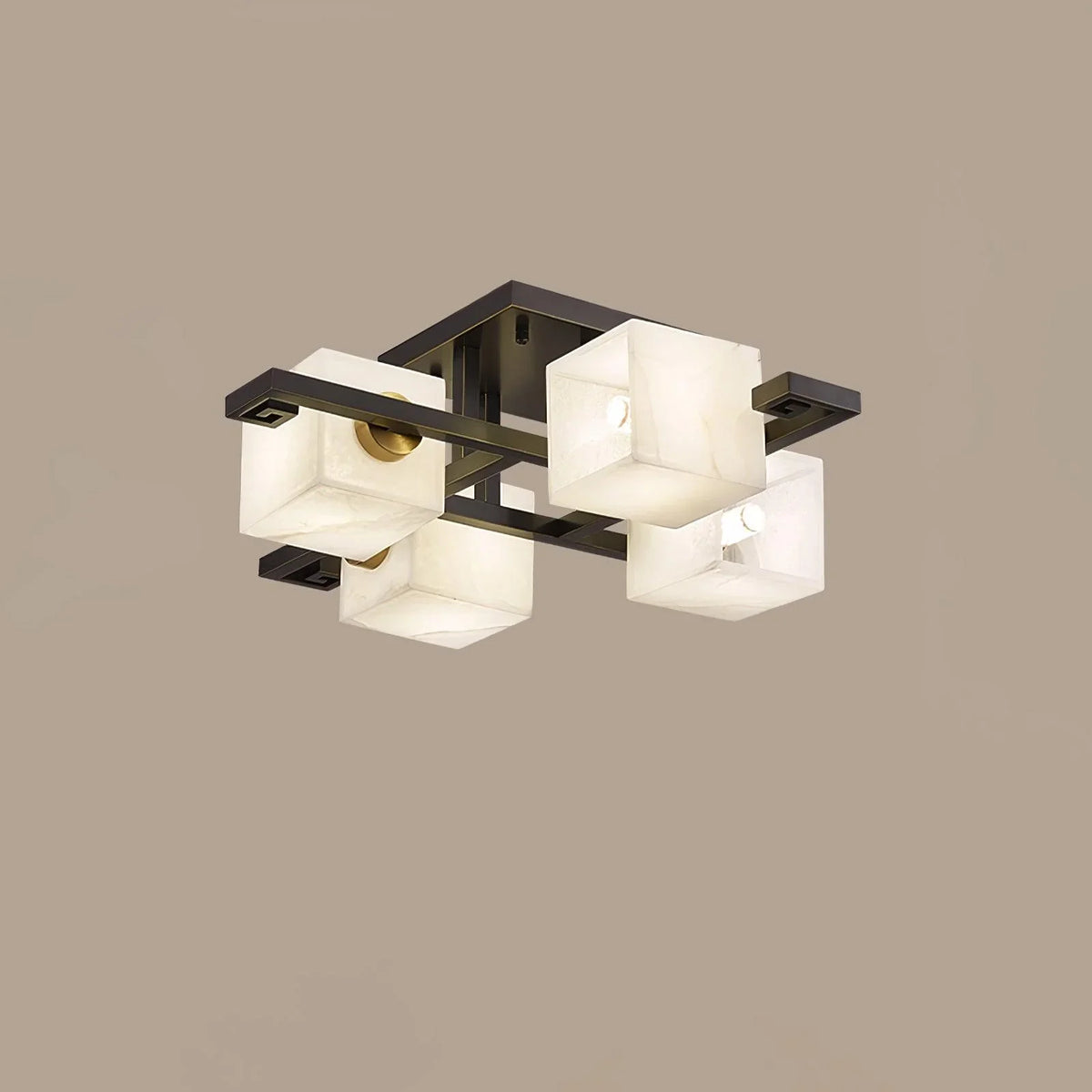 Alabaster Block Ceiling Light