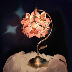 Alira Flowers  Glass Table Lamp