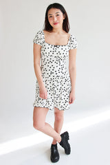 Floral Print Drop Waist Dress